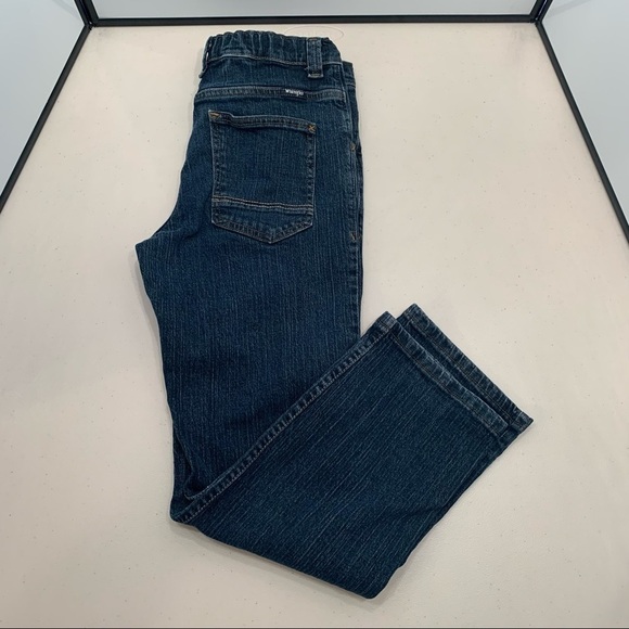 Wrangler 14 Husky Straight Fit Jeans Adjustable Waist Moonlight Blue - Picture 1 of 9